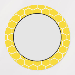 Honeycomb Geometric White Lines Bumblebee