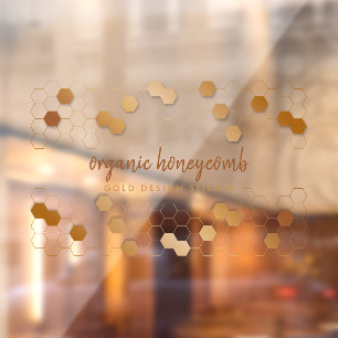 Honeycomb Gold Window Cling