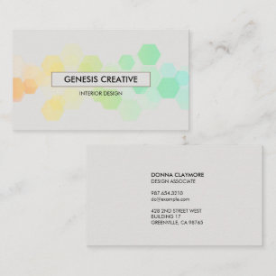 Honeycomb Gradient Platinum Business Card