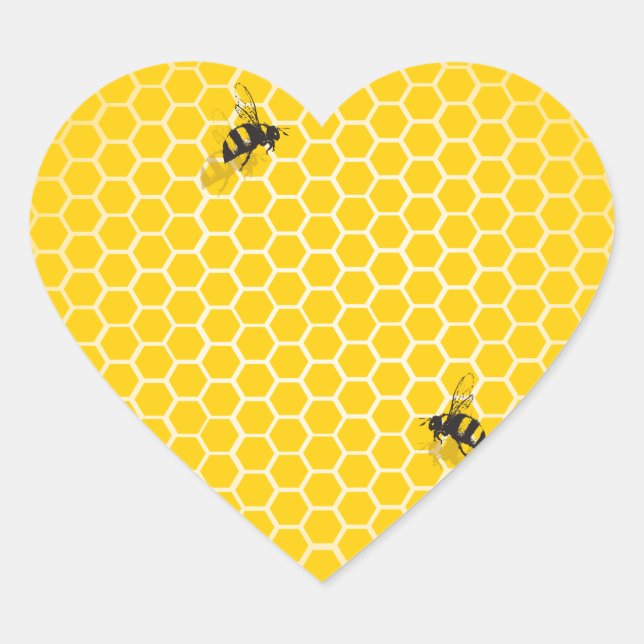 Honeycomb Heart Sticker (Front)