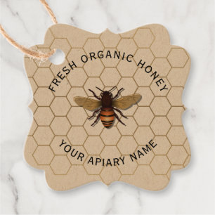 Honeycomb Honeybee Favour Tags