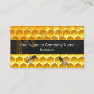 Honeycomb & Honeybees Beekeeper Apiculture Business Card