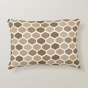 Honeycomb in Sand Accent Pillow