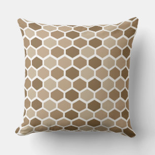 Honeycomb in Sand Throw Pillow