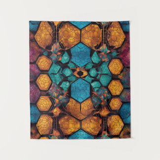 honeycomb inspired design tapestry