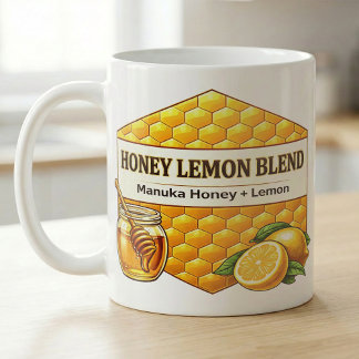 Honeycomb Lemon Manuka Honey Recipe Coffee Mug