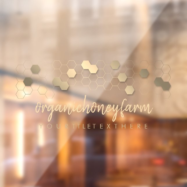 Honeycomb logo Apiary store Window Cling (Sheet 2)