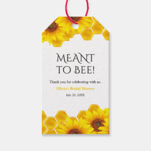 Honeycomb Meant to Bee Bridal Shower Thank You  Gift Tags