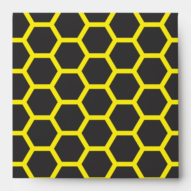 Honeycomb on black background envelope (Front)