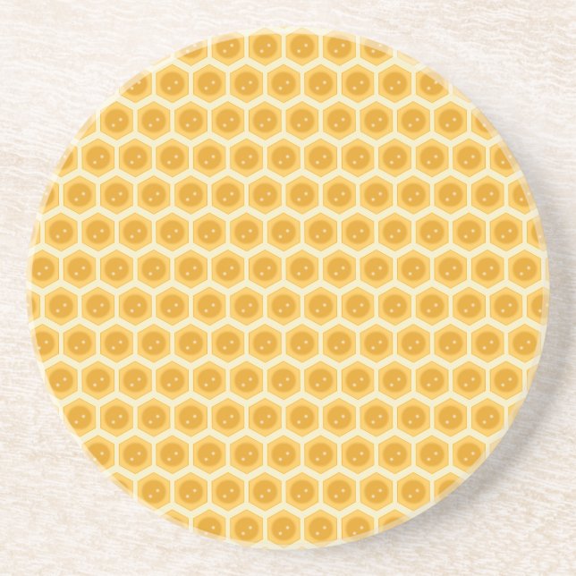 Honeycomb on Yellow Coaster (Front)
