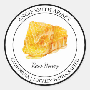 Honeycomb Organic Honey Modern label