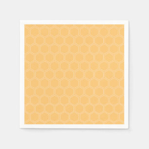 Honeycomb Pattern Bumblebee Baby Shower Napkin