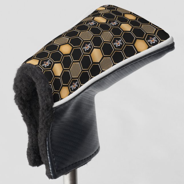Honeycomb Pattern Golf Head Cover (3/4 Front)