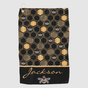 Honeycomb Pattern Golf Towel