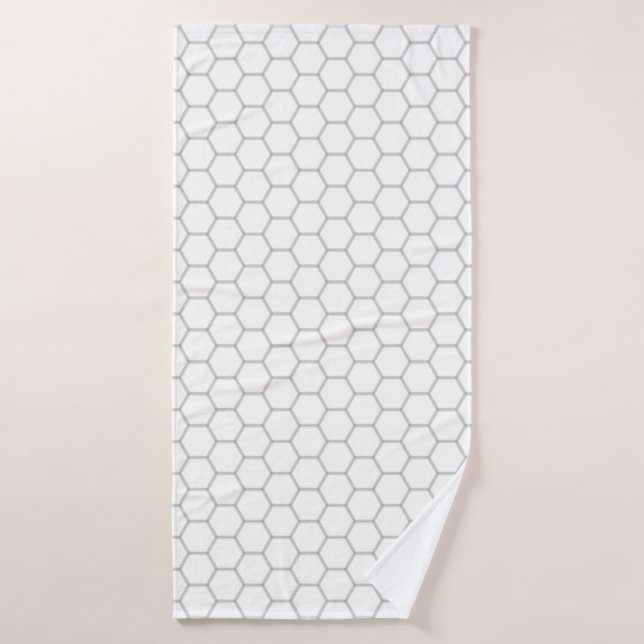 Honeycomb pattern hexagon design bath towel (Bath Towel)