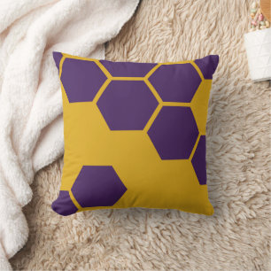 Honeycomb pattern hexagons geometric throw pillow