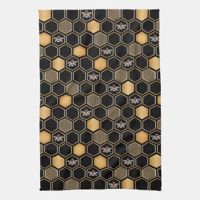 Honeycomb Pattern Kitchen Towel (Vertical)