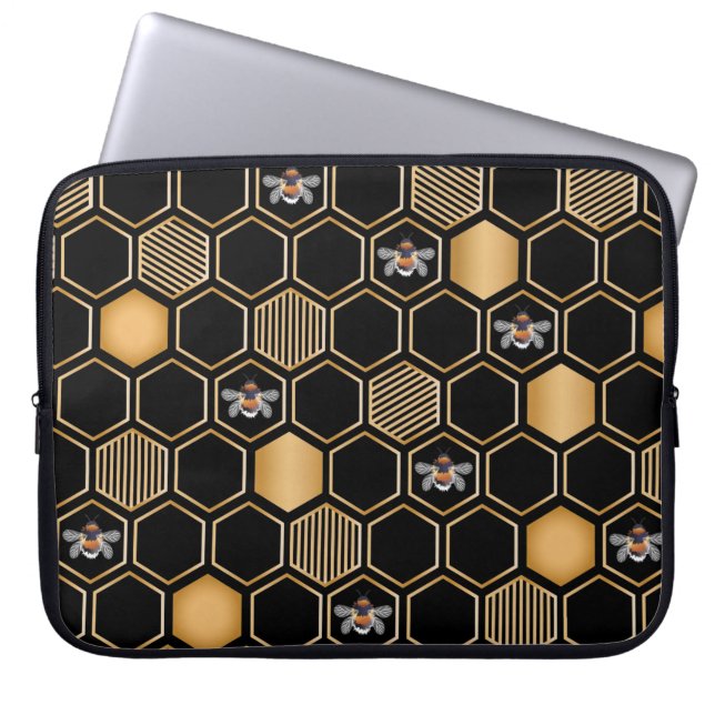 Honeycomb Pattern Laptop Sleeve (Front)