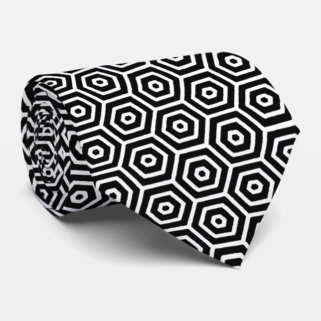 Honeycomb Pattern Tie (Rolled)