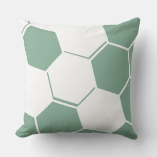 Honeycomb Pattern White and Grey Throw Pillow