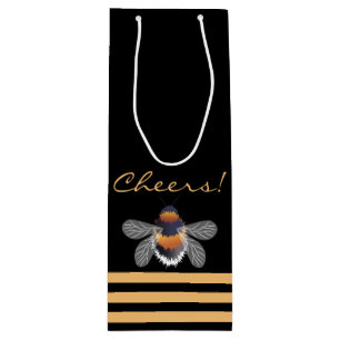 Honeycomb Pattern Wine Gift Bag