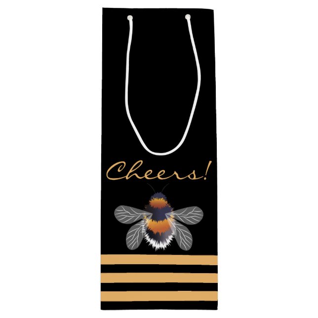 Honeycomb Pattern Wine Gift Bag (Front)