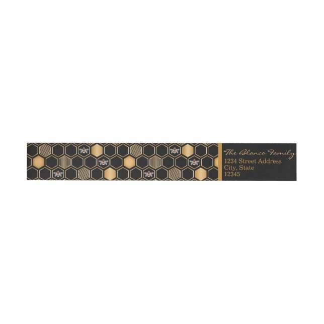 Honeycomb Pattern Wrap Around Label (Individual)