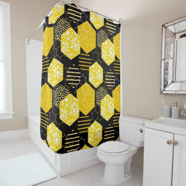 Honeycomb! Shower Curtain (In Situ)