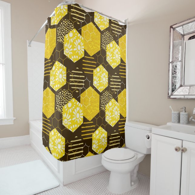 Honeycomb! Shower Curtain (In Situ)