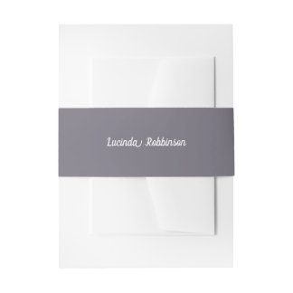 Honeycomb | Solid Colour Lavender 5 Personal Invitation Belly Band