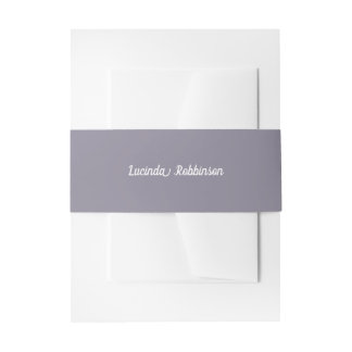 Honeycomb | Solid Colour Lavender 6 Personal Invitation Belly Band