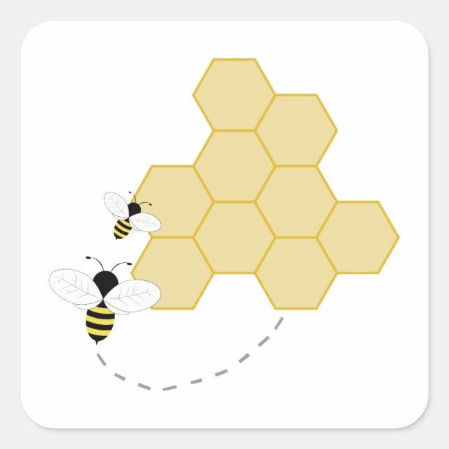Honeycomb Square Sticker (Front)