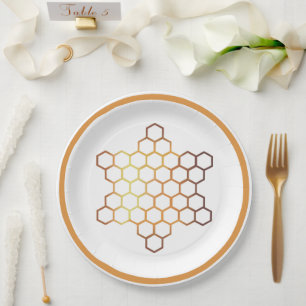 Honeycomb Star Paper Plate