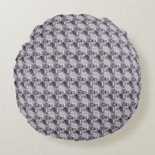 Honeycomb   Striped Honeycomb Chevron Round Pillow