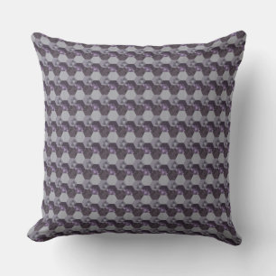 Honeycomb Striped Honeycomb Purple 2 Throw Pillow