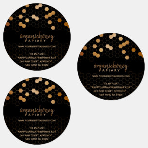 Honeycomb Textured Apiary Jar Black