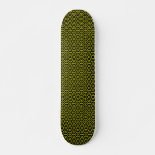 Honeycomb - v2 - Black and Yellow Skateboard