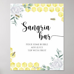 Honeycombes douche nuptiale - Sangria bar poster