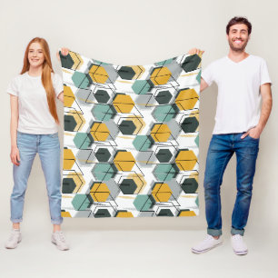 Honeycombs. Abstract geometric pattern.1 Fleece Blanket