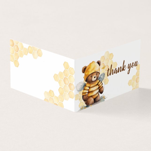 Honeycombs and brown honey teddy bear thank you (Outside)
