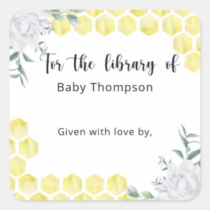 Honeycombs - for the library of square sticker