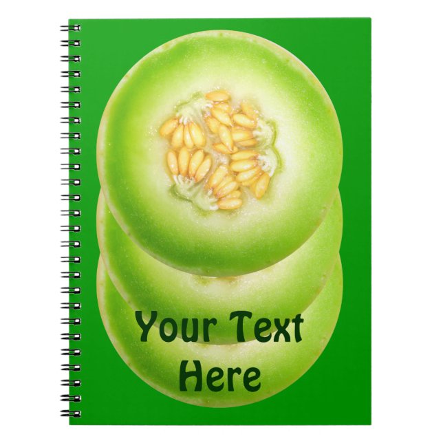Honeydew Melon Slices Notebook (Front)