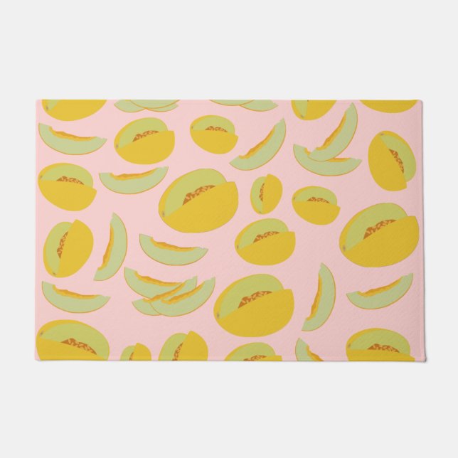 Honeydew Melons Fruit Pattern Doormat (Front)