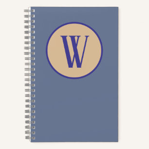 Honeyed-Peach Blueberry Dusk Monogram Notebook