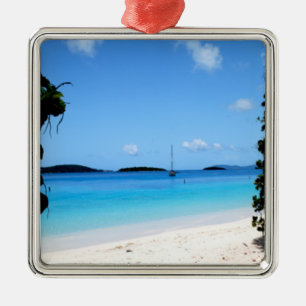 Honeymoon Bay, St. John USVI Metal Ornament