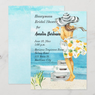 Honeymoon Bridal Shower Invitation