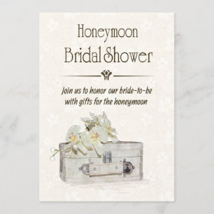 Honeymoon Bridal Shower with Travel Bag Invitation