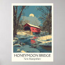 Honeymoon Bridge NH Winter Scene