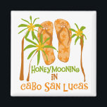 Honeymoon Cabo San Lucas Tshirts and Gifts Magnet<br><div class="desc">If you're a newlywed whose destination honeymoon spot is Cabo San Lucas,  you'll love this flip flops and tropical plant design Honeymooning in Cabo San Lucas T-shirts,  hoodies,  mugs,  buttons,  and other items!</div>
