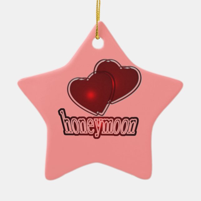 Honeymoon Ceramic Ornament (Front)